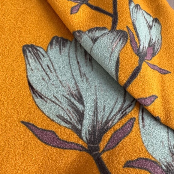 Varun Bahl by Anthropologie Warbler Ruffle deep yellow pants Jumpsuit SZ 8 - Picture 9 of 11